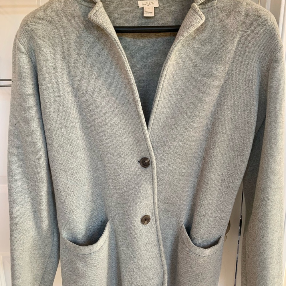 J. Crew Gray Sweater Knit Blazer